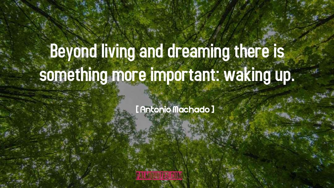 Antonio Machado Quotes: Beyond living and dreaming there