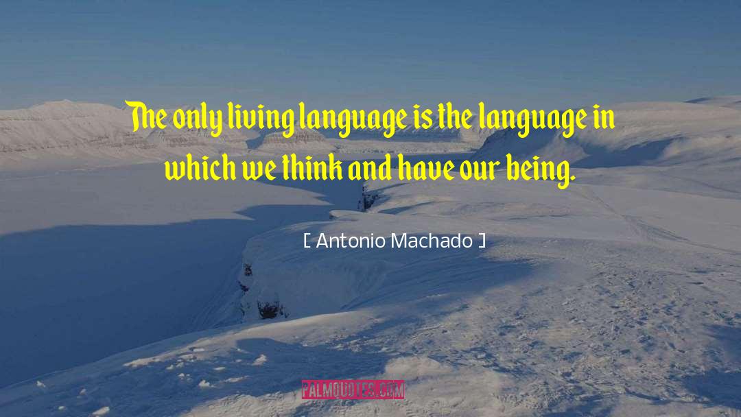 Antonio Machado Quotes: The only living language is