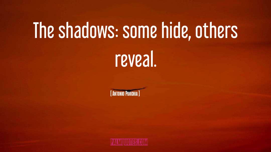 Antonio Porchia Quotes: The shadows: some hide, others