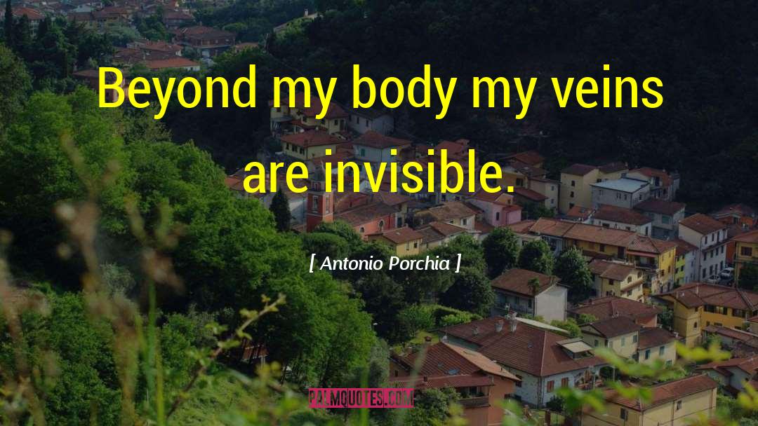 Antonio Porchia Quotes: Beyond my body my veins