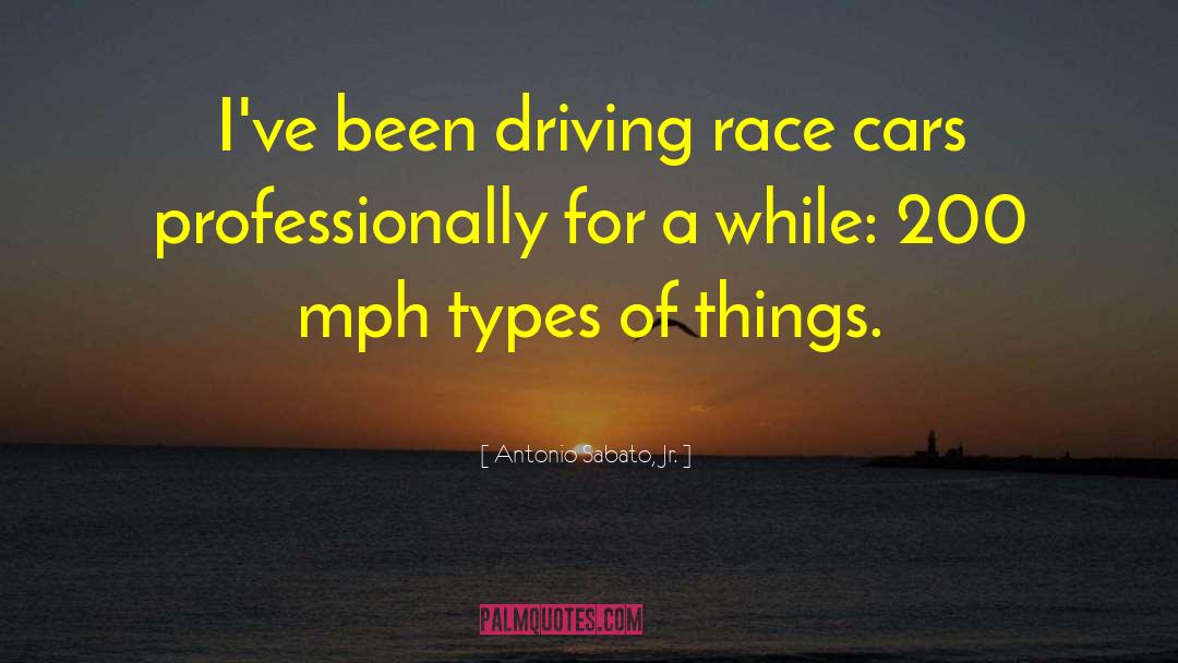 Antonio Sabato, Jr. Quotes: I've been driving race cars