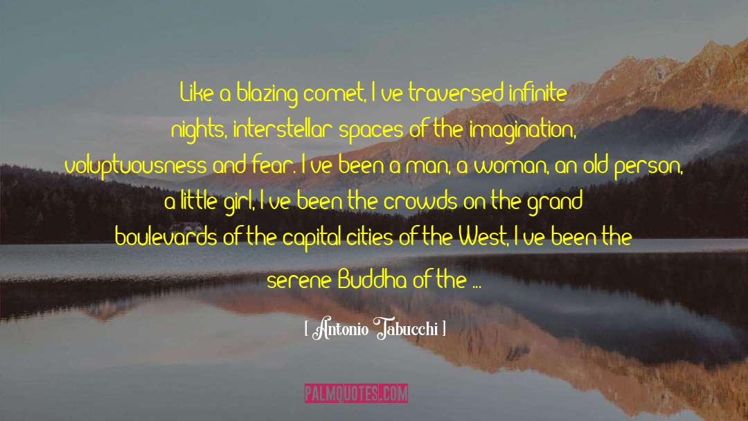 Antonio Tabucchi Quotes: Like a blazing comet, I've