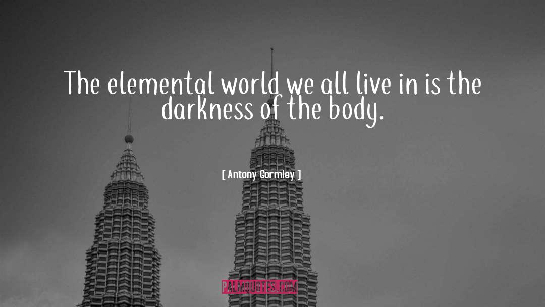 Antony Gormley Quotes: The elemental world we all