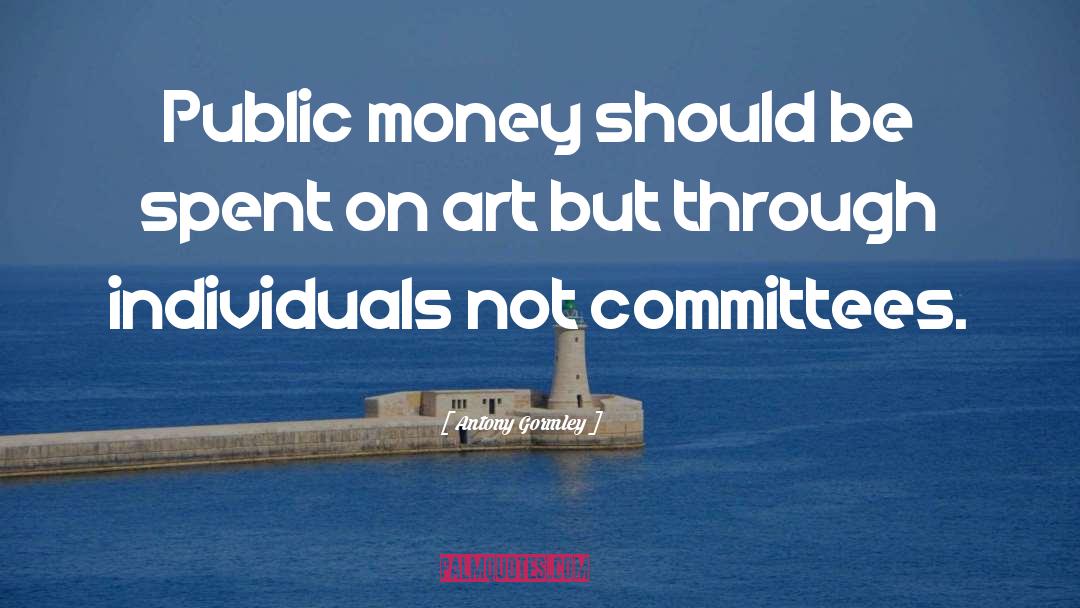 Antony Gormley Quotes: Public money should be spent