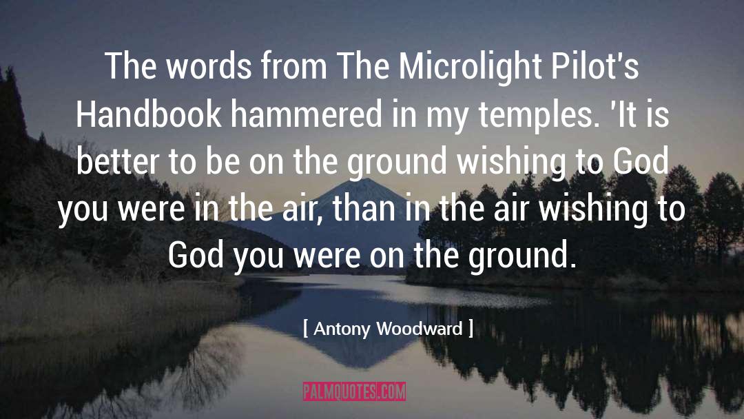 Antony Woodward Quotes: The words from The Microlight