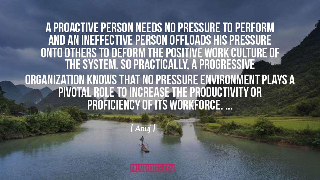 Anuj Quotes: A proactive person needs no