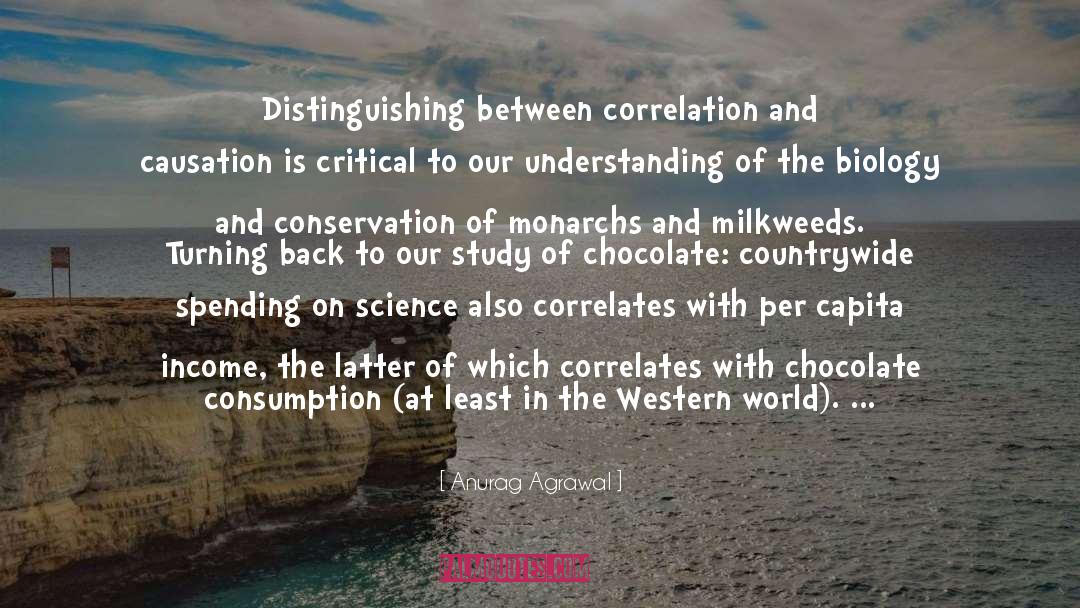 Anurag Agrawal Quotes: Distinguishing between correlation and causation