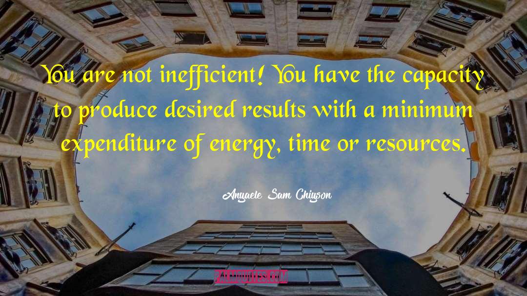 Anyaele Sam Chiyson Quotes: You are not inefficient! You