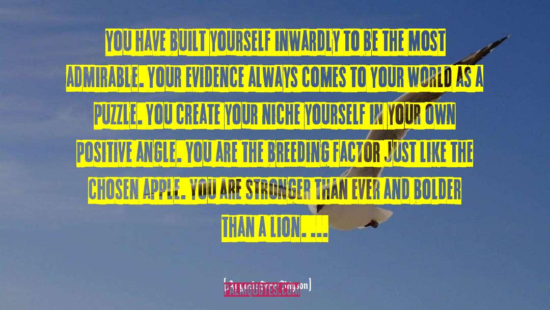 Anyaele Sam Chiyson Quotes: You have built yourself inwardly