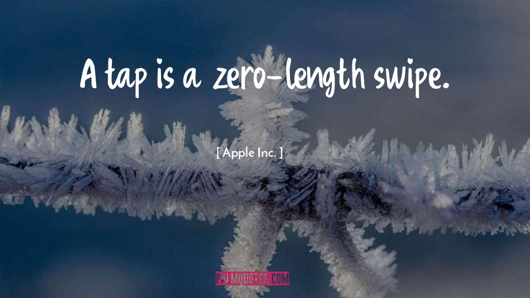 Apple Inc. Quotes: A tap is a zero-length
