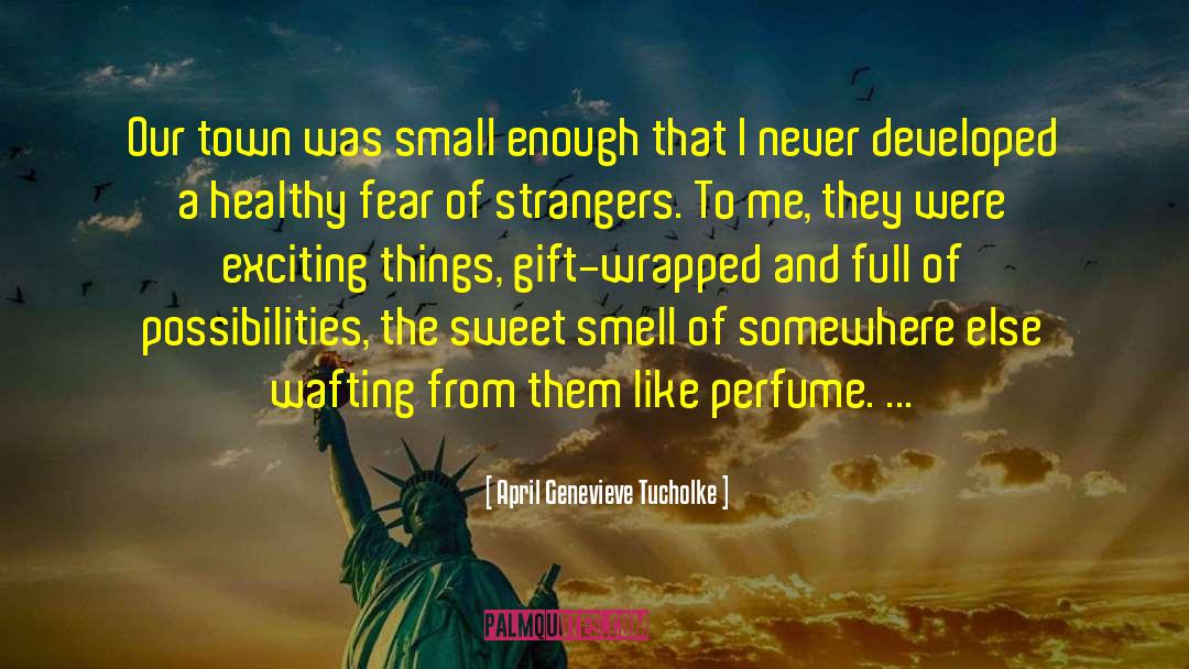 April Genevieve Tucholke Quotes: Our town was small enough