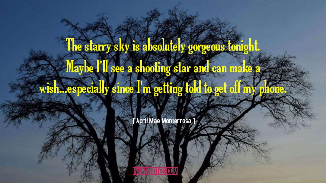 April Mae Monterrosa Quotes: The starry sky is absolutely