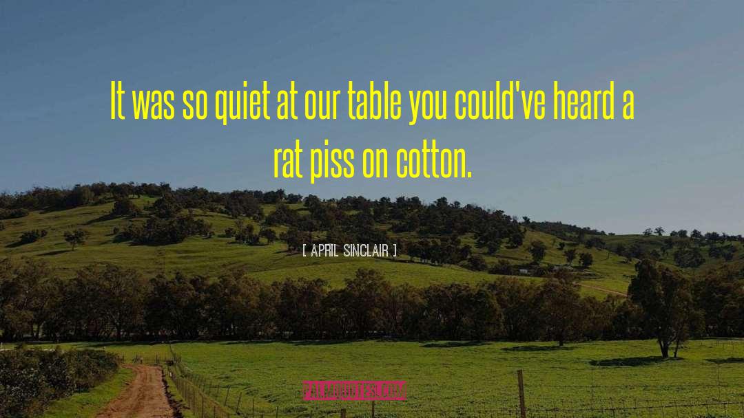 April Sinclair Quotes: It was so quiet at