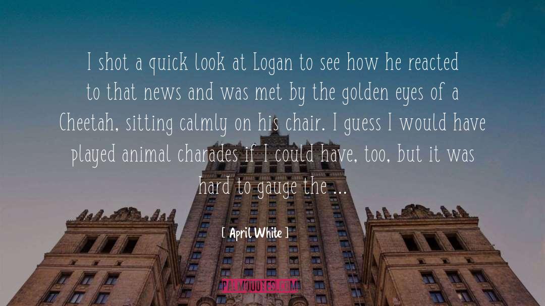 April White Quotes: I shot a quick look