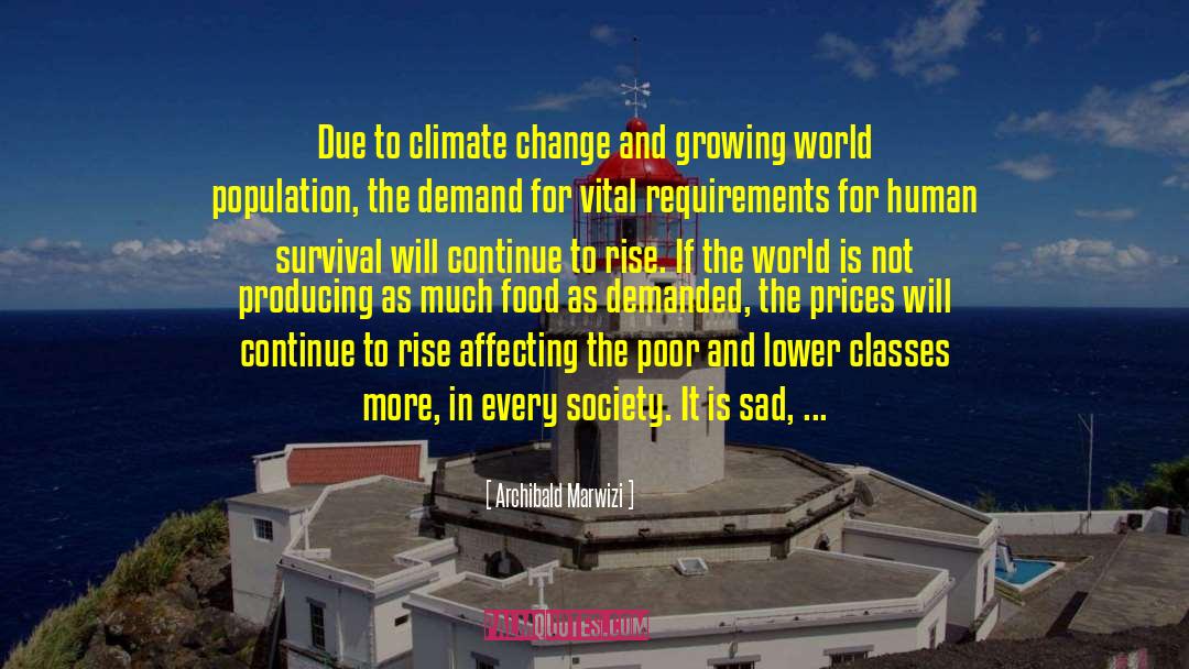 Archibald Marwizi Quotes: Due to climate change and