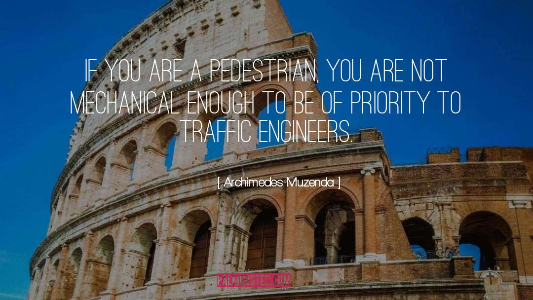 Archimedes Muzenda Quotes: If you are a pedestrian,