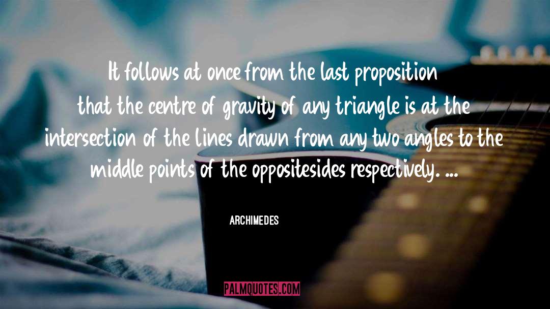 Archimedes Quotes: It follows at once from