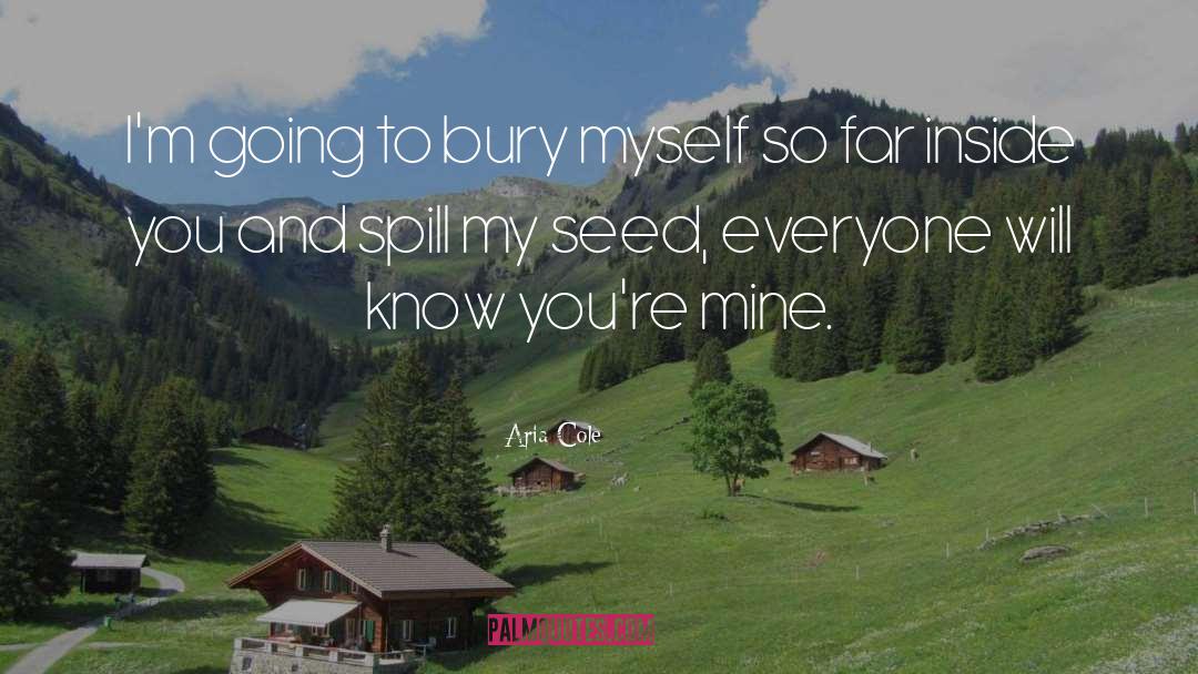 Aria Cole Quotes: I'm going to bury myself