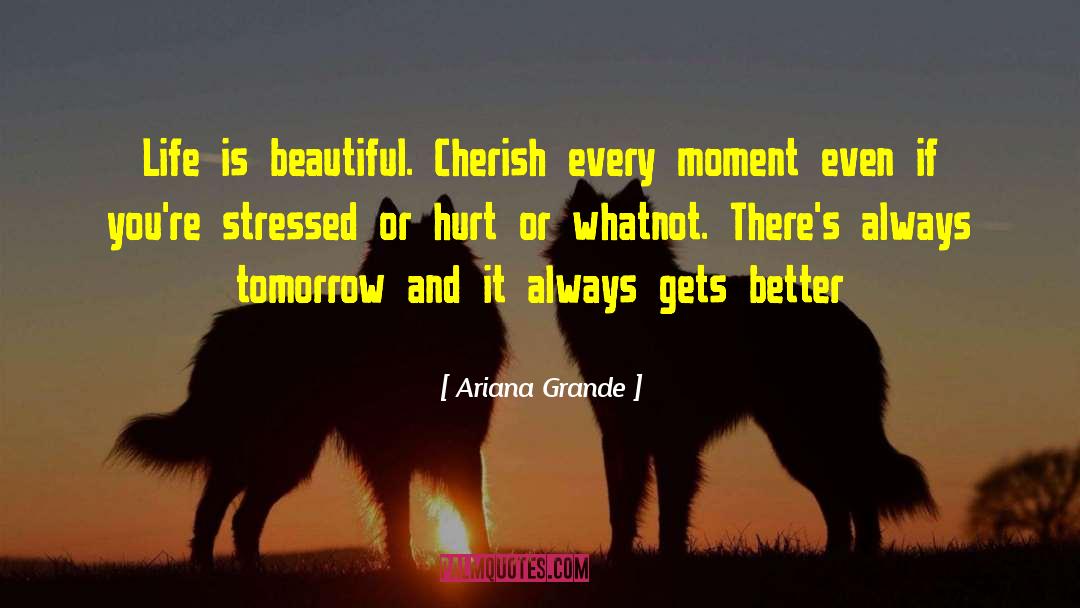 Ariana Grande Quotes: Life is beautiful. Cherish every