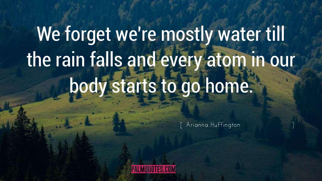 Arianna Huffington Quotes: We forget we're mostly water