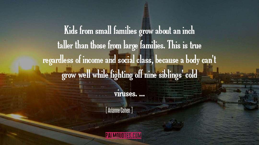 Arianne Cohen Quotes: Kids from small families grow