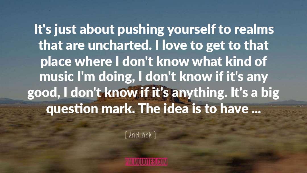 Ariel Pink Quotes: It's just about pushing yourself