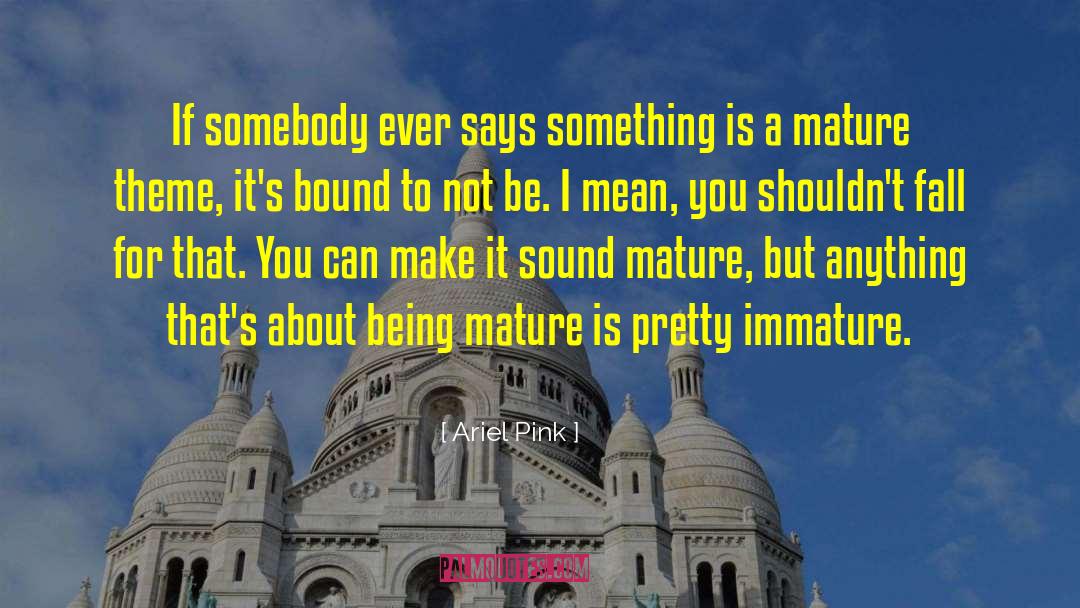 Ariel Pink Quotes: If somebody ever says something