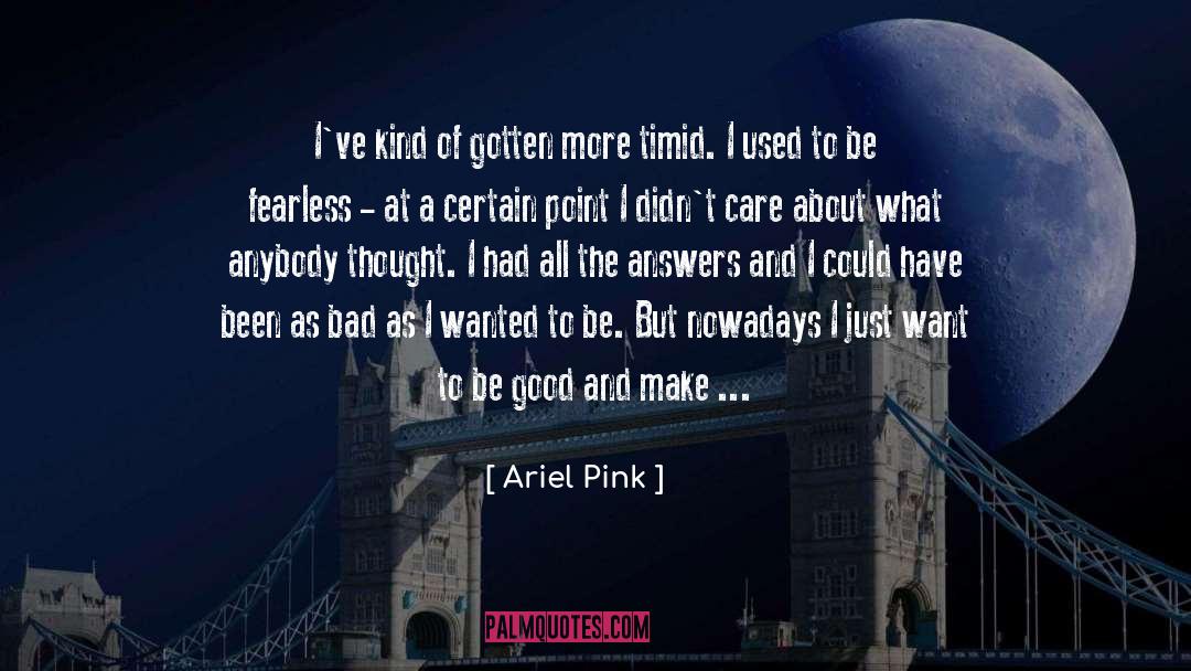 Ariel Pink Quotes: I've kind of gotten more