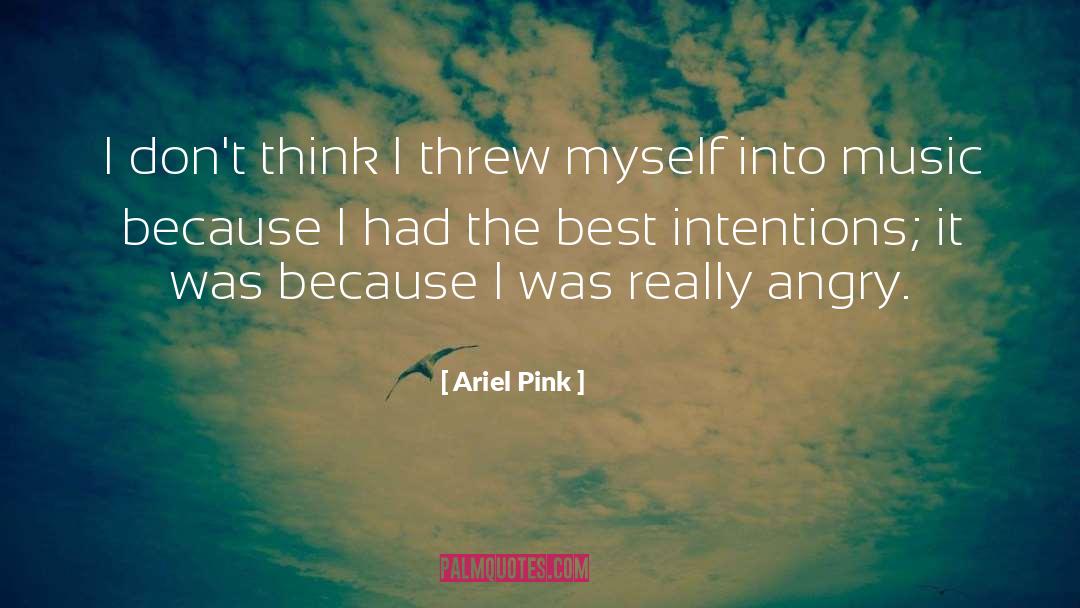Ariel Pink Quotes: I don't think I threw