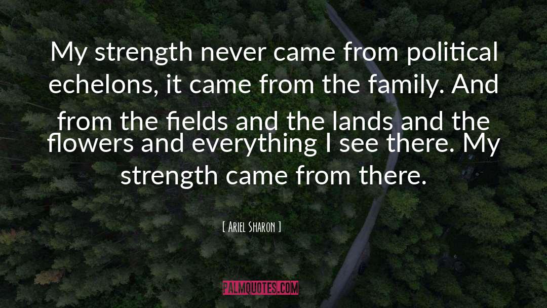 Ariel Sharon Quotes: My strength never came from