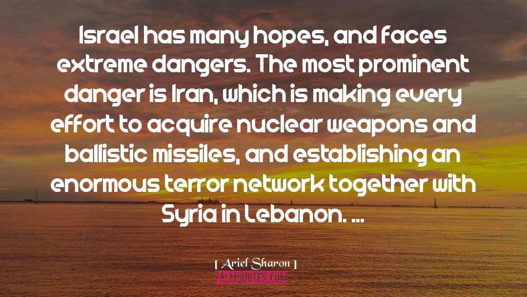 Ariel Sharon Quotes: Israel has many hopes, and
