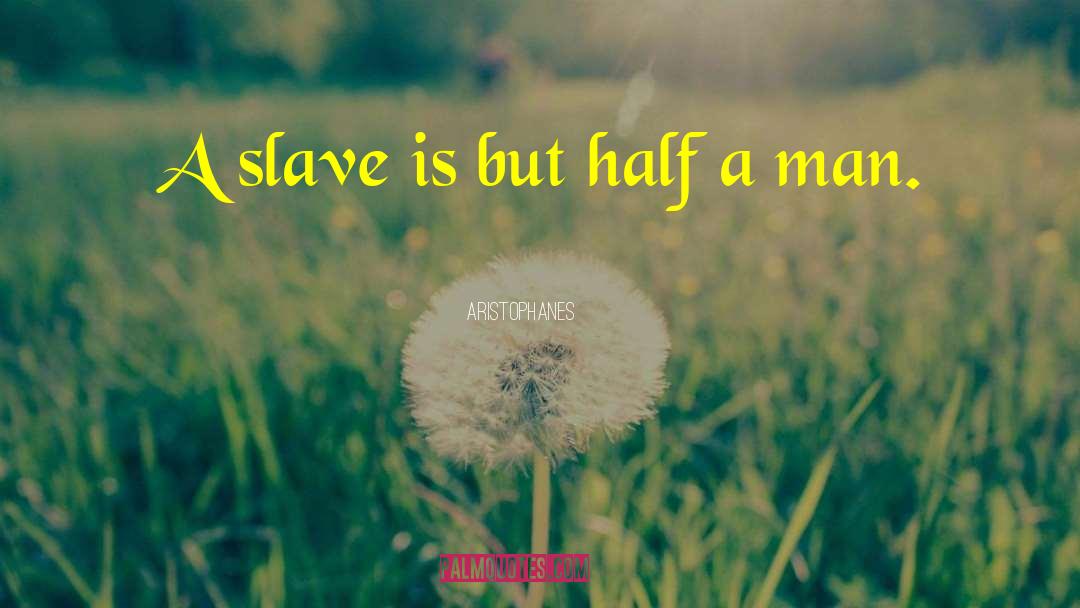 Aristophanes Quotes: A slave is but half