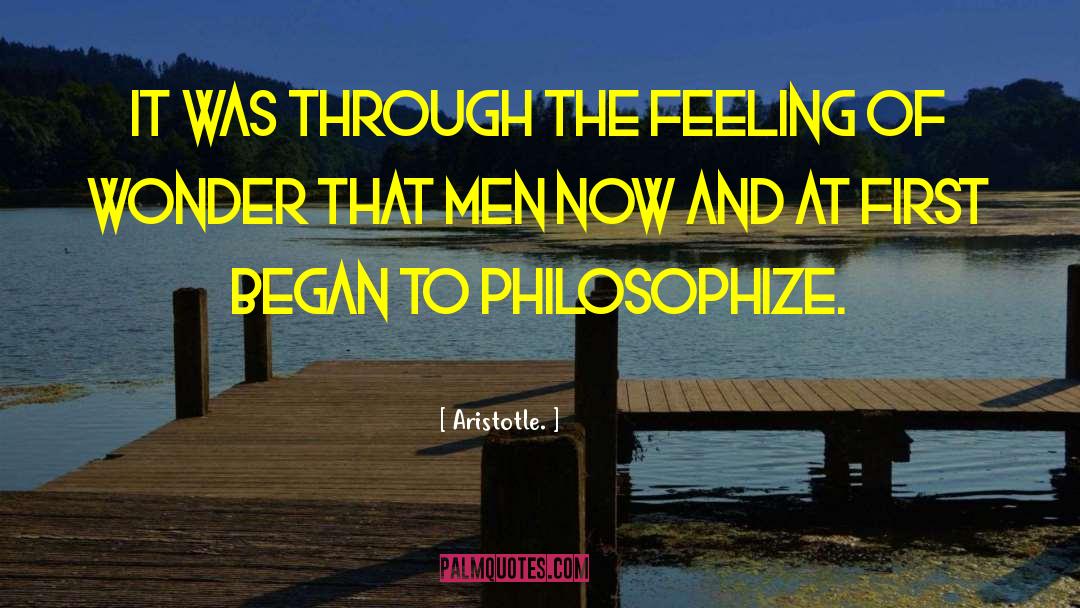 Aristotle. Quotes: It was through the feeling