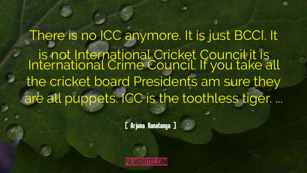 Arjuna Ranatunga Quotes: There is no ICC anymore.