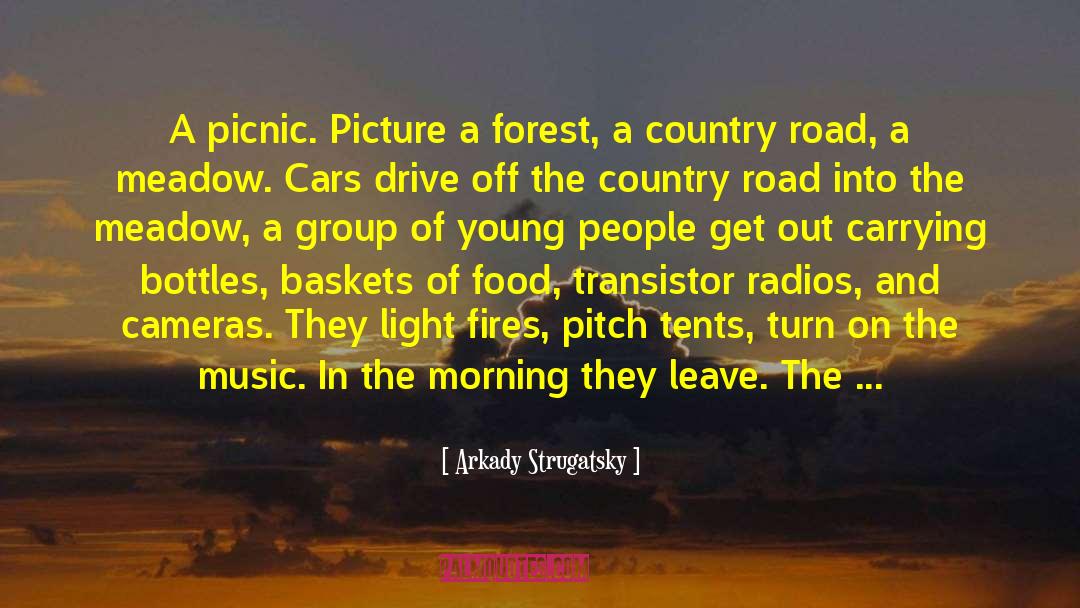 Arkady Strugatsky Quotes: A picnic. Picture a forest,