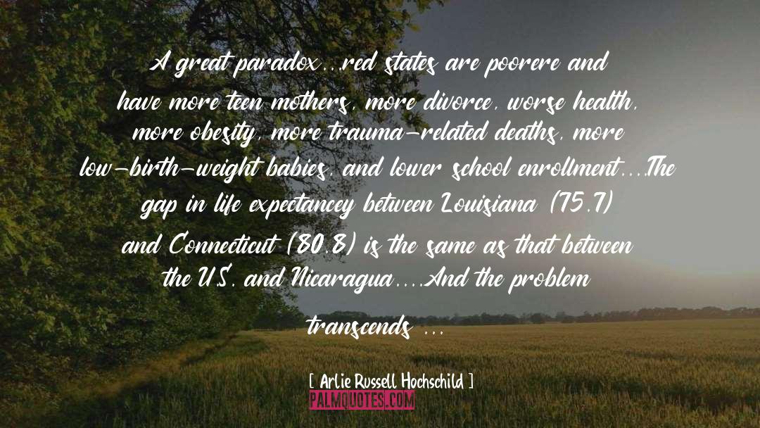 Arlie Russell Hochschild Quotes: A great paradox...red states are