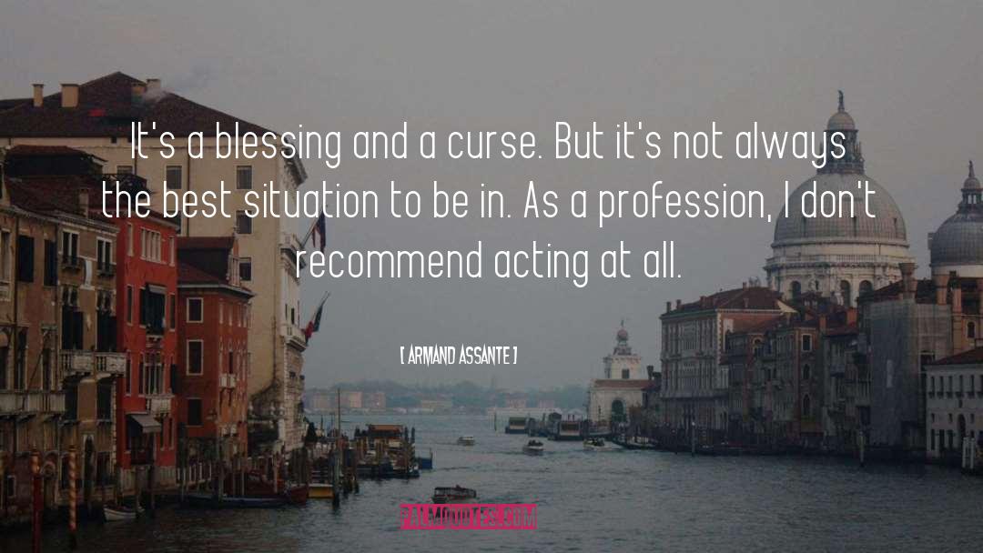 Armand Assante Quotes: It's a blessing and a