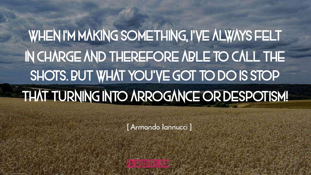 Armando Iannucci Quotes: When I'm making something, I've