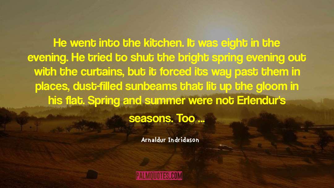 Arnaldur Indridason Quotes: He went into the kitchen.