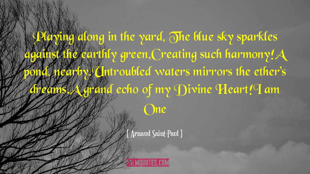 Arnaud Saint-Paul Quotes: Playing along in the yard,