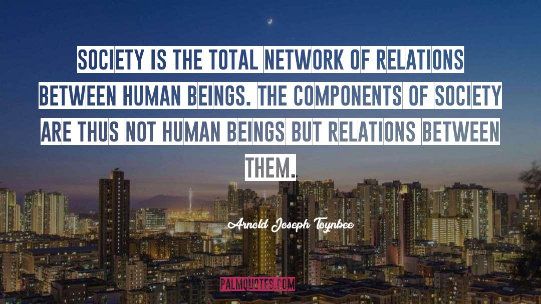 Arnold Joseph Toynbee Quotes: Society is the total network