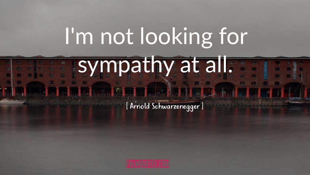 Arnold Schwarzenegger Quotes: I'm not looking for sympathy