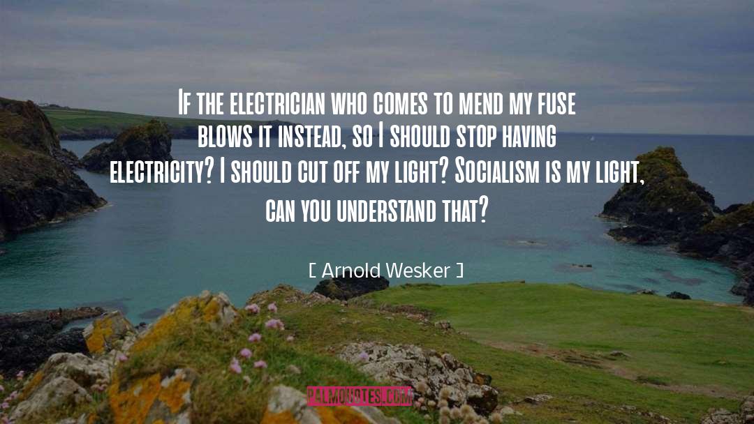 Arnold Wesker Quotes: If the electrician who comes