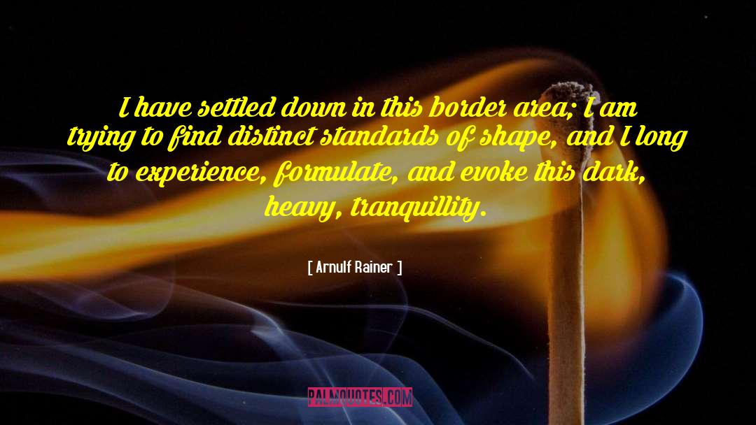 Arnulf Rainer Quotes: I have settled down in