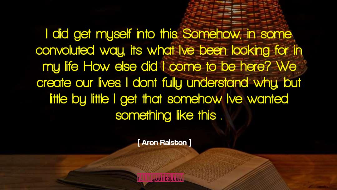 Aron Ralston Quotes: I did get myself into