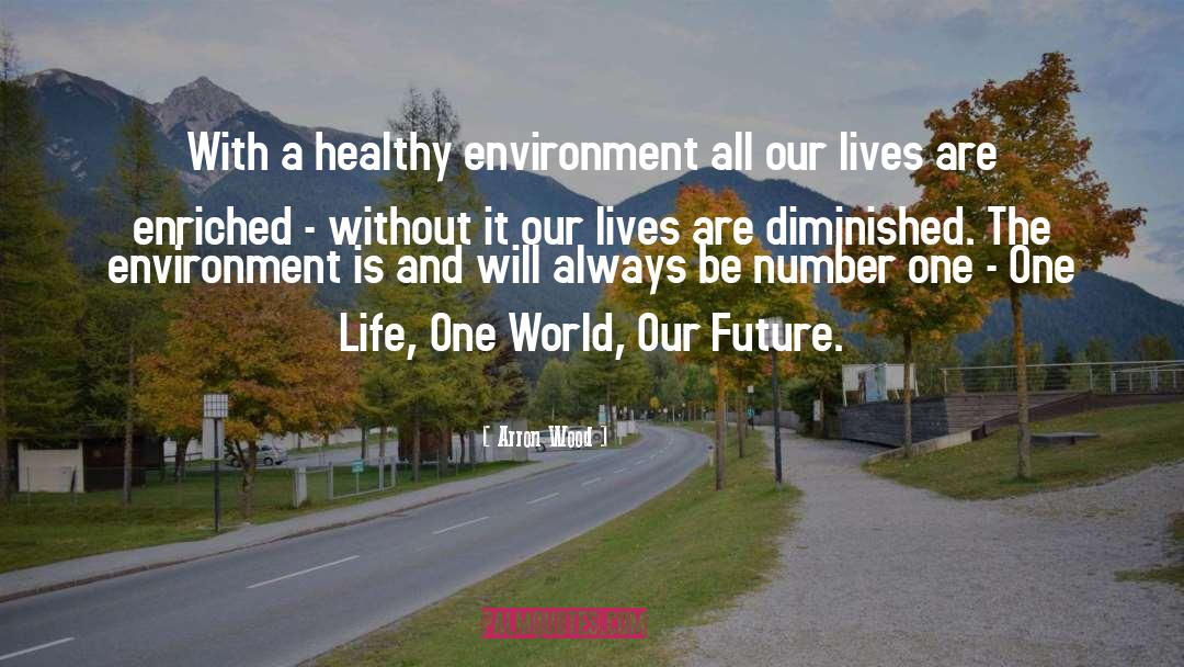 Arron Wood Quotes: With a healthy environment all