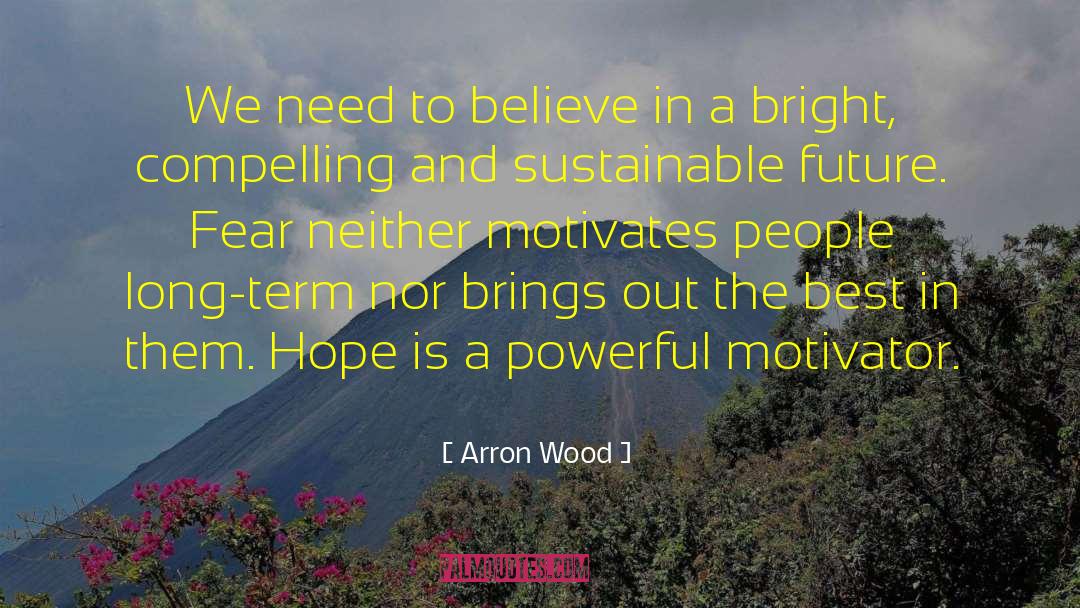 Arron Wood Quotes: We need to believe in