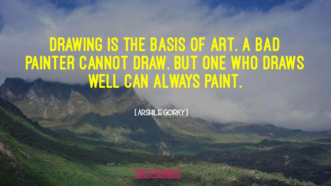 Arshile Gorky Quotes: Drawing is the basis of