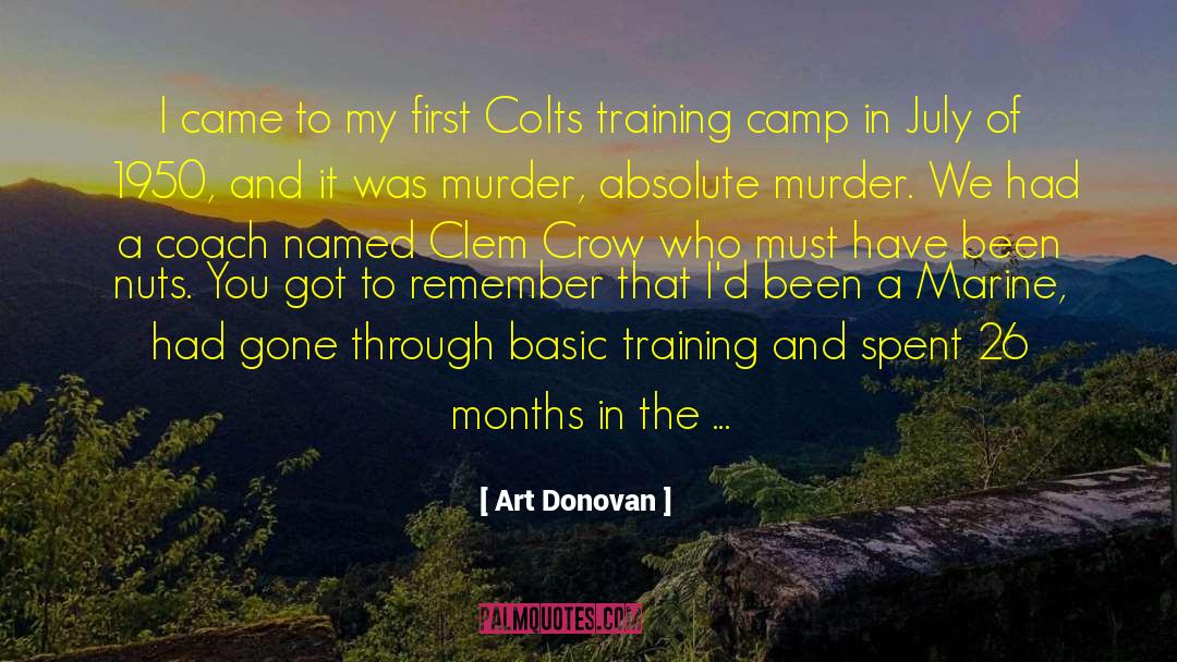 Art Donovan Quotes: I came to my first