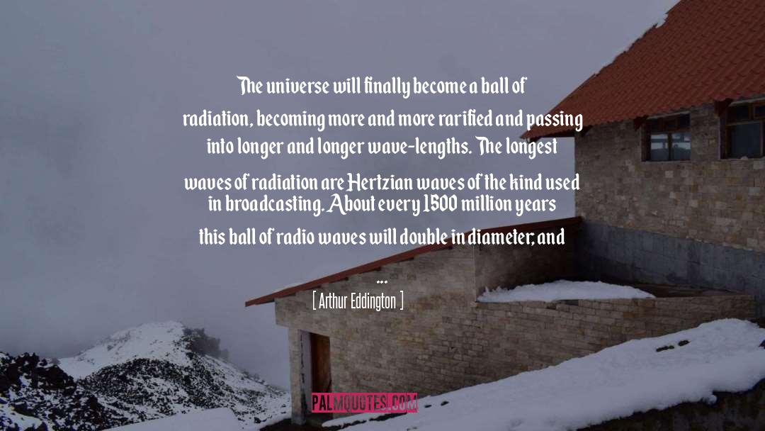 Arthur Eddington Quotes: The universe will finally become